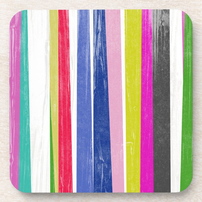 Vertical Stripes Beverage Coaster (Front)