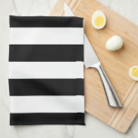 Vertical Stripes Black And White Striped Kitchen Towel<br><div class="desc">Vertical Stripes – black and white striped pattern.</div>