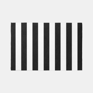 Vertical Stripes Black And White Striped Rug