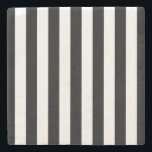 Vertical Stripes Black And White Striped Stone Coaster<br><div class="desc">Vertical Stripes – black and white striped pattern.</div>