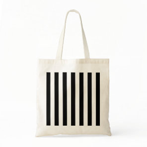 Vertical Stripes Black And White Striped Tote Bag