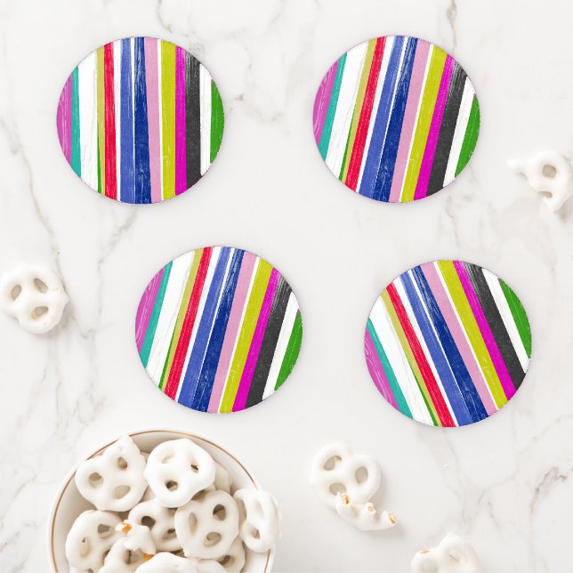 Vertical Stripes Coaster Set (In Situ)