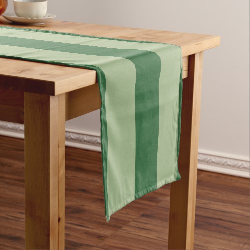 Vertical Stripes Forest Green Striped Short Table Runner