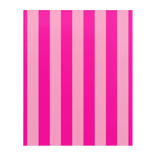 Vertical Stripes Hot Pink Acrylic Print