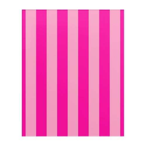 Vertical Stripes Hot Pink Acrylic Print