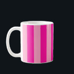 Vertical Stripes Hot Pink Coffee Mug<br><div class="desc">Vertical Stripes – pink and hot pink.</div>
