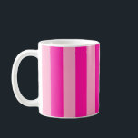 Vertical Stripes Hot Pink Coffee Mug<br><div class="desc">Vertical Stripes – pink and hot pink.</div>