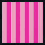 Vertical Stripes Hot Pink Faux Canvas Print<br><div class="desc">Vertical Stripes – pink and hot pink.</div>