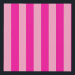 Vertical Stripes Hot Pink Faux Canvas Print<br><div class="desc">Vertical Stripes – pink and hot pink.</div>