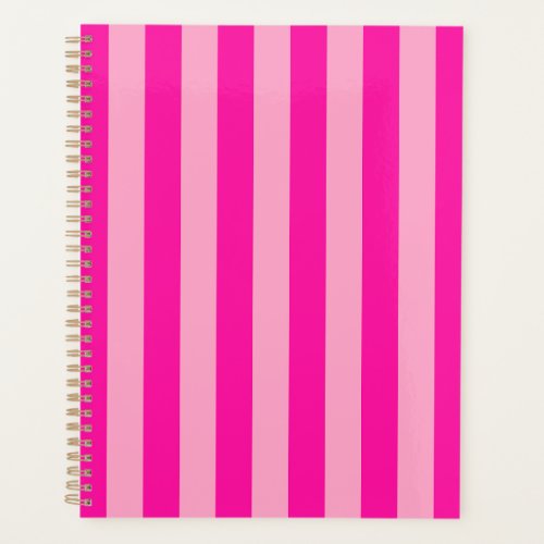 Vertical Stripes Hot Pink Planner