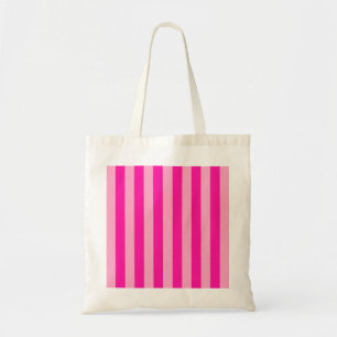 Vertical Stripes Hot Pink Tote Bag