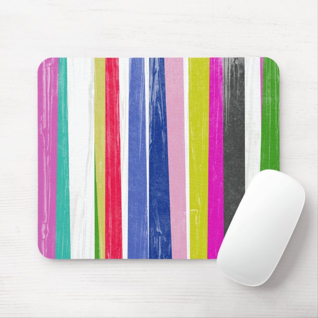 Vertical Stripes Mouse Pad (With Mouse)