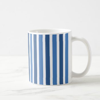 Vertical Stripes Mug  Blue Coffee Mug by Superstarbing at Zazzle