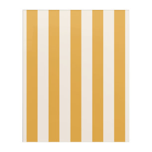 Vertical Stripes Mustard Yellow And White Striped Acrylic Print