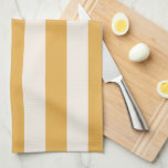 Vertical Stripes Mustard Yellow And White Striped Kitchen Towel<br><div class="desc">Vertical Stripes – mustard yellow And cream white striped pattern.</div>