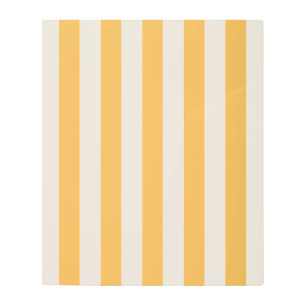 Vertical Stripes Mustard Yellow And White Striped Metal Print