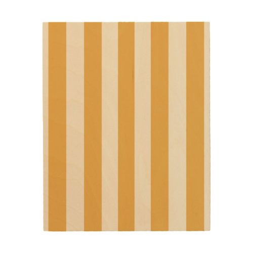 Vertical Stripes Mustard Yellow And White Striped Wood Wall Art