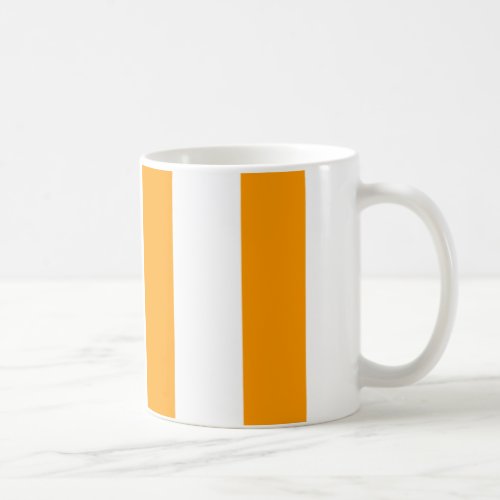 Vertical Stripes Orange And White Stripes Mug