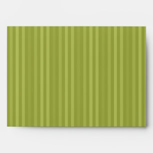 Vertical Stripes Pattern Olive Green Envelope