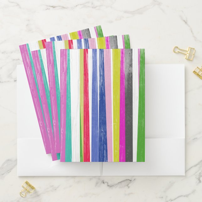 Vertical Stripes Pocket Folder (In Situ)