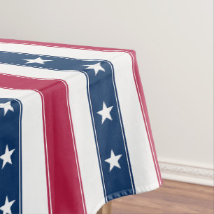Vertical Stripes & Stars (large scale) Tablecloth