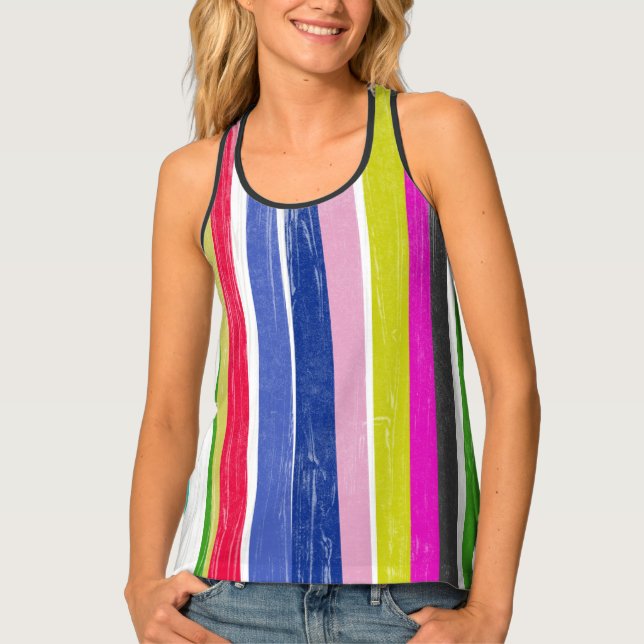 Vertical Stripes Tank Top (Front)
