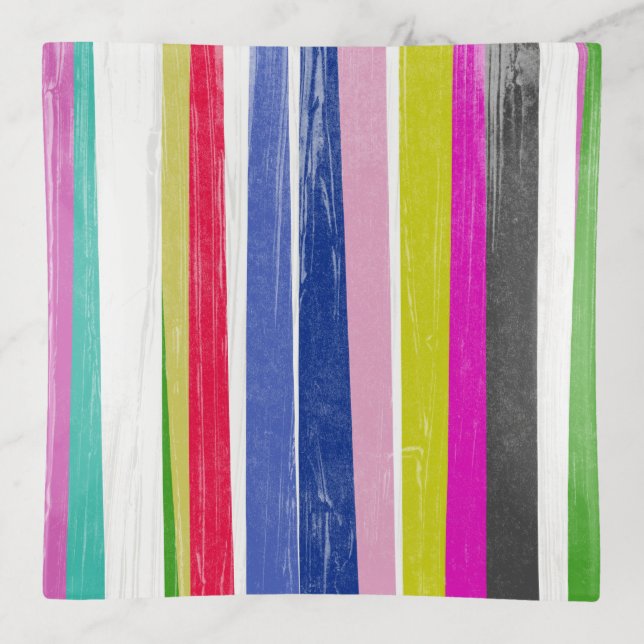 Vertical Stripes Trinket Tray (Front)