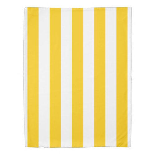 Vertical Stripes Yellow And White Striped Duvet Co