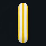 Vertical Stripes Yellow And White Striped Skateboard<br><div class="desc">Vertical Stripes – yellow and white preppy striped pattern.</div>