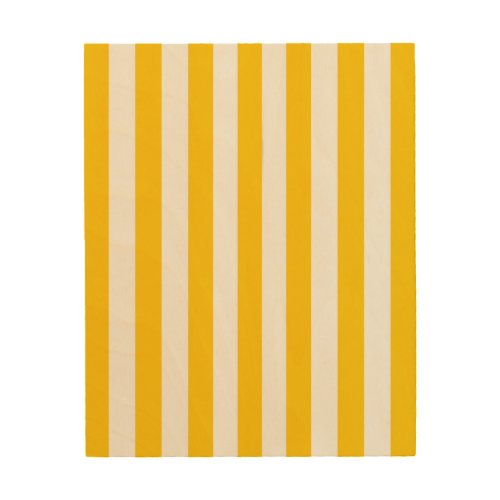Vertical Stripes Yellow And White Striped Wood Wall Art