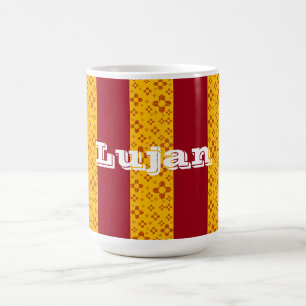 Vertical Stripes Zia Sun Red Yellow New Mexico Coffee Mug