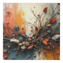 Vertical structure of colored leaves and splatter