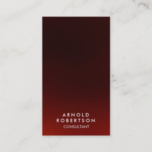 Vertical Stylish Dark Red Consultant Business Card