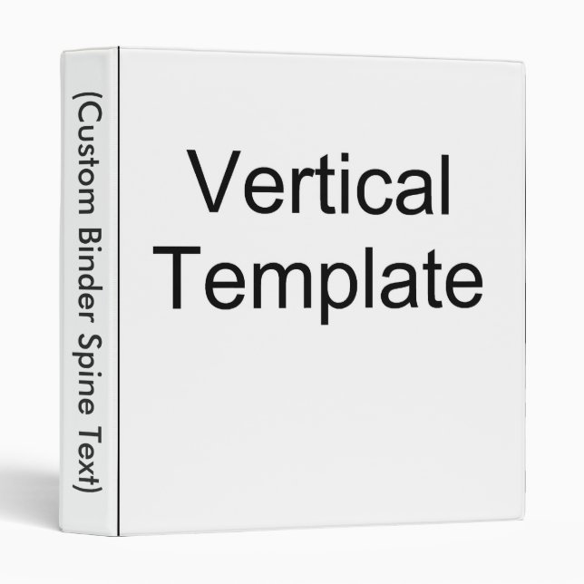 Vertical Template 3 Ring Binder (Front/Spine)