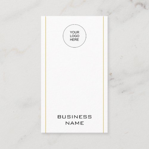 Vertical Template Modern Elegant Upload Your Logo Business Card