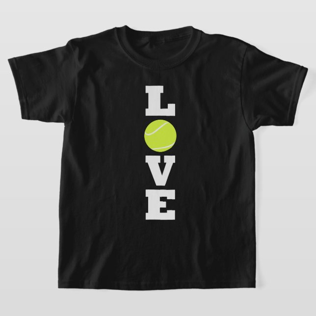 Vertical Tennis LOVE Tennis Player or Coach Boys T-Shirt (Laydown)