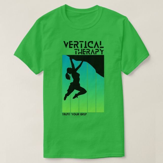 Vertical Therapy Trust your grip Woman Climbers Cl T-Shirt (Design Front)