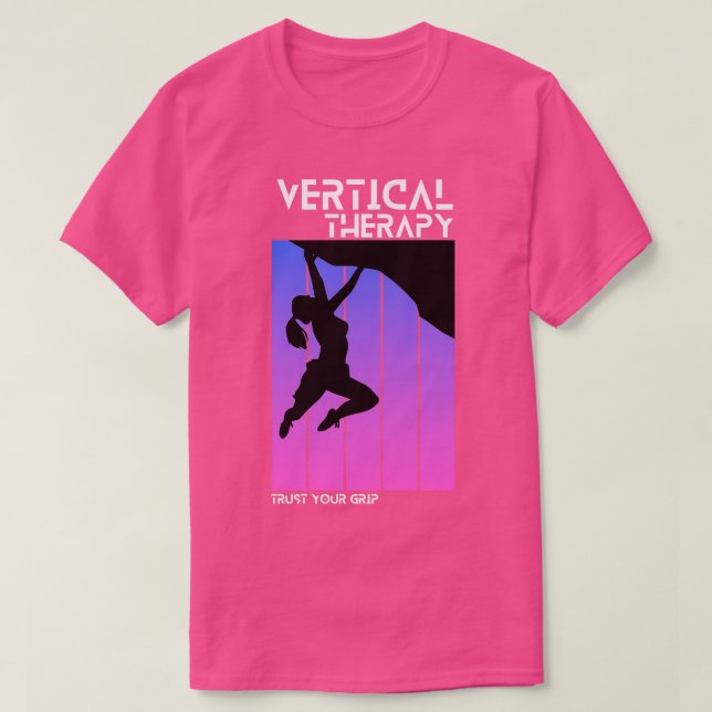 Vertical Therapy Trust your grip Woman Climbers Cl T-Shirt (Design Front)