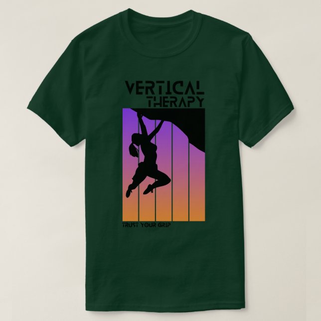Vertical Therapy Trust your grip Woman Climbers Cl T-Shirt (Design Front)