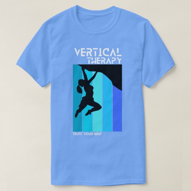 Vertical Therapy Trust your grip Woman Climbers Cl T-Shirt (Design Front)