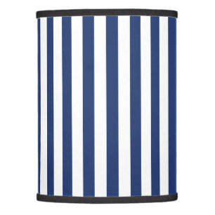 Vertical Thin Navy Stripes Lamp Shade