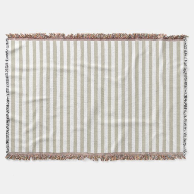 Vertical Tidal Foam Stripes Throw Blanket (Front)