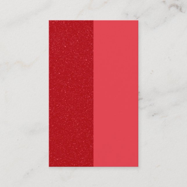 Vertical Tomato-Red Split Business Card (Custom) (Front)