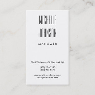 Vertical Trendy Black White Gray Business Card