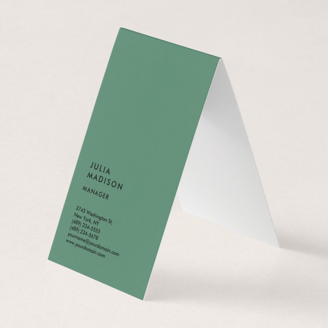 Vertical Trendy Manager Consultant Business Card (Front)