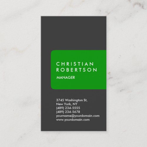 Vertical trendy standard custom made business card