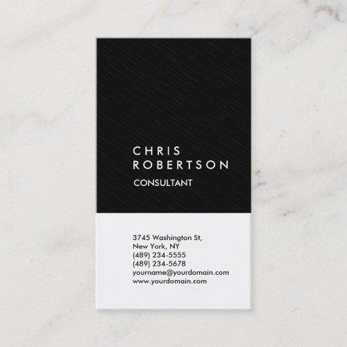 Vertical Trendy White Gray Pattern Business Card