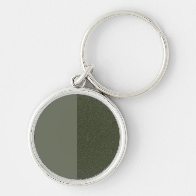 Vertical Two-Tone Moss Green Keychain – Customize (Front)