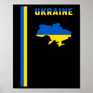 Vertical Ukrainian Flag Poster