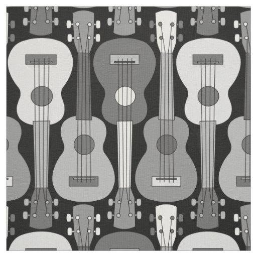 Vertical Ukulele Pattern  Fabric